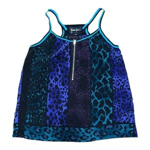 YUMI KIM Silk Leopard Print Multi Colored Tank Top Size XS